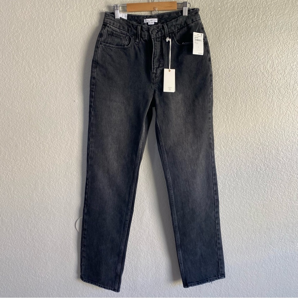 Good American Straight Leg Black Jeans